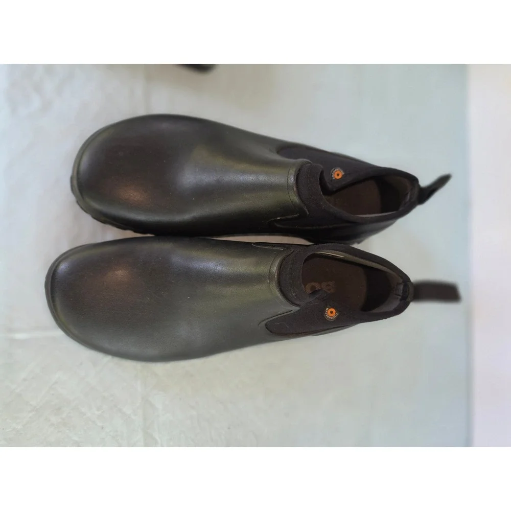Bogs Sauvie Slip On Low Waterproof Rubber Boots Black 72201-001 Mens 8